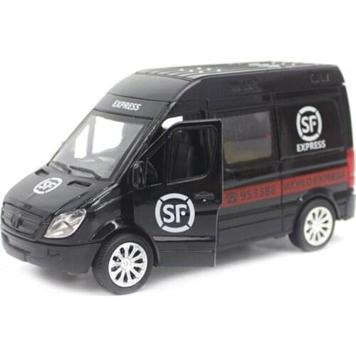 Metal Alloy Express Car Model Toy Pull Back 1:30 Diecast Benz DHL/SF/EMS Truck Toys High Simulation For Kids Hobby Collections