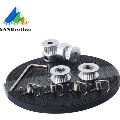 Gt2 belt 20 Teeth Pulley GT2-6mm open timing belt width 6mm GT2 belt for 3D printer wholesale PU Steel Core Belt