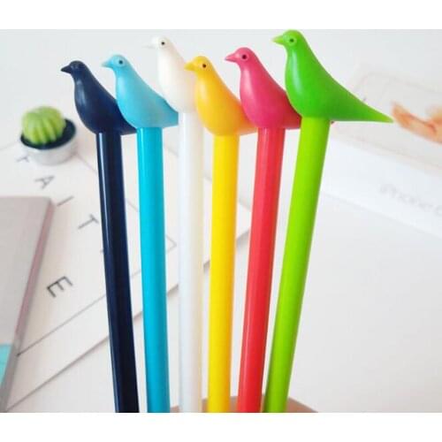 Kawaii Stationery Cartoon Peace Pigeon Gel Ink Pen Cute Bird 0.5mm Black Writing Pens School Office School Supplies Stationery