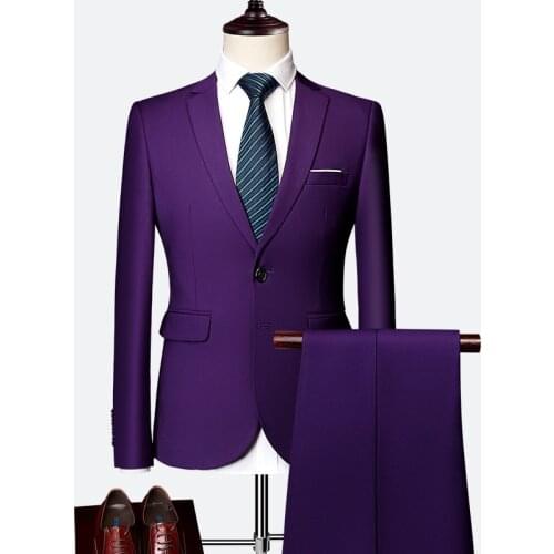 Two Piece Suit, Mens Tailored Suit, Suit, Mens Suit, Red Suit, Purple Suit,mens Tuxedo,two Piece Set,men Suits,suit Men