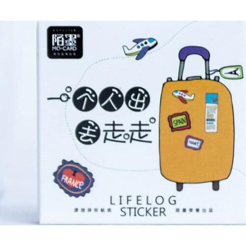 45 Pcs/lot Travel Alone Mini Paper Sticker Decoration DIY Ablum Diary Scrapbooking Label Sticker Kawaii Stationery