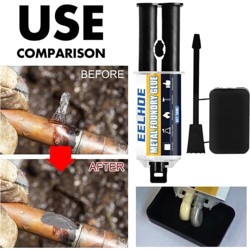 Metal Repair Gel Group Double Tube Industrial Heat Resistance Cold Weld Metal Repair Paste for Metal Casting Defect JS22