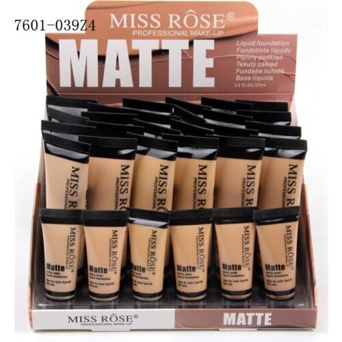 MISS ROSE 24ps display boxes of liquid foundation plus 10ml tryout package