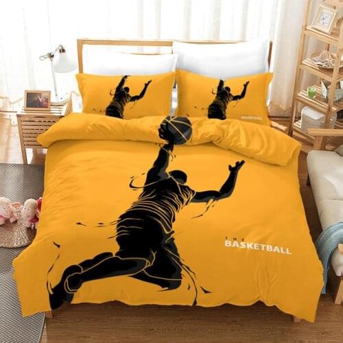 Fashionable Nordic Sport Bedding Set Play Basketball Sports Duvet Cover Bed Covers For Boys DecorateAdult Teens