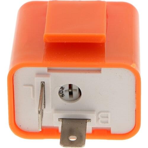 Motorcycle 12V 2 Pin Adjustable Frequency Relay Fix For LED Turn Signal Light Bulbs