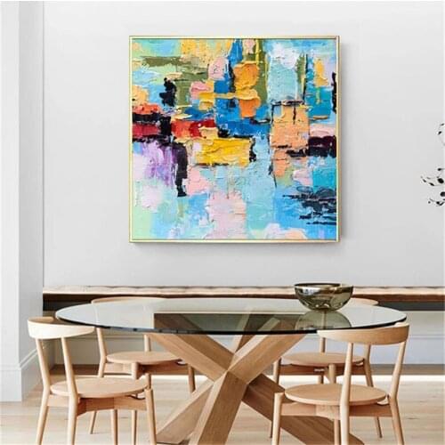 Handmade Wall Art Modern Abstract Oil Painting On Canvas Large Piece Wall Painting For Living Room Home Decor Original Painting