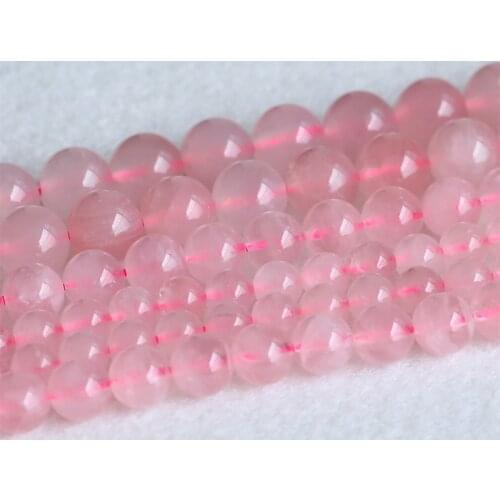 Natural Genuine Pink Crystal Rose Quartz Round Loose Beads 6-14mm 05192