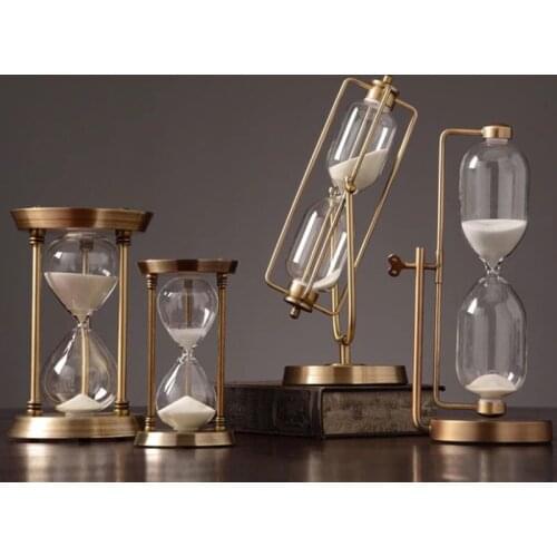 Creative Personality Timer Sand Clock Retro Metal Hourglass 15/30/60 Min Time Hourglass Timer Living Room Office Home Decoration