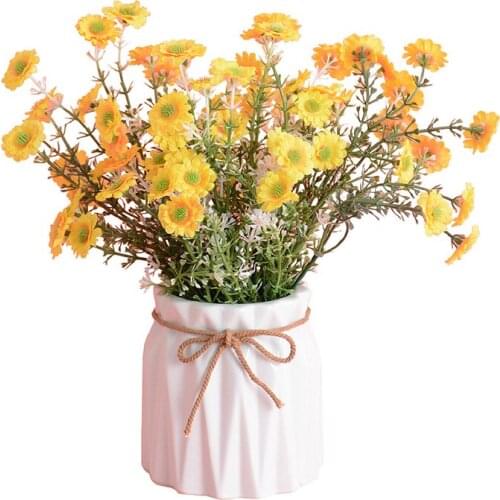 Chrysanthemum peony artificial flower set ornaments artificial flowers potted table flower home decorations