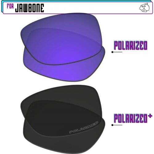 EZReplace Polarized Replacement Lenses for - Oakley Jawbone Sunglasses - BlackP Plus-PurpleP