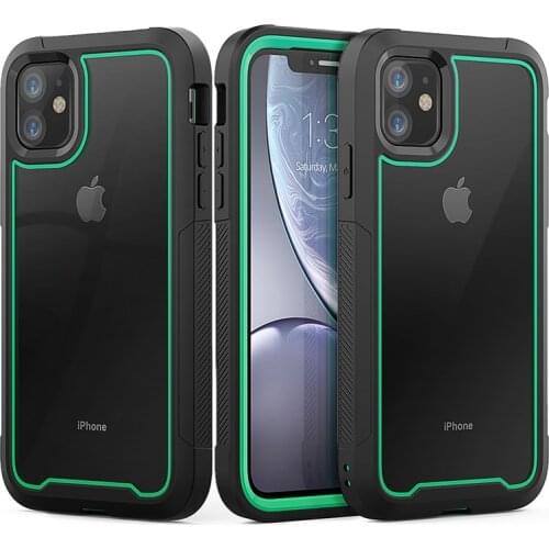 Sturdy Shockproof Transparent Phone Case For iPhone 12 Pro 11Pro Max 7 8 6 Plus XS Max XR X Shock Absorption Bumper Hybrid Cover