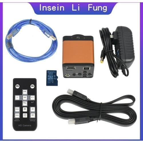 38MP 2K 1080P USB HDMI Synchronous Output Industry Electronic Microscope Camera C-Mount TF Card Storage Picture Video Recorder