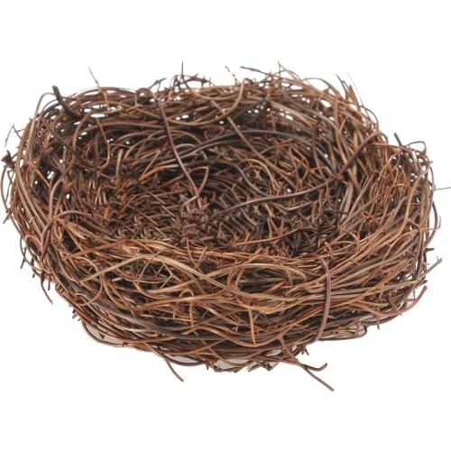AIMA Handmade Vine Twig Bird Nest Home Nature Craft Holiday for Photo Garden Decor
