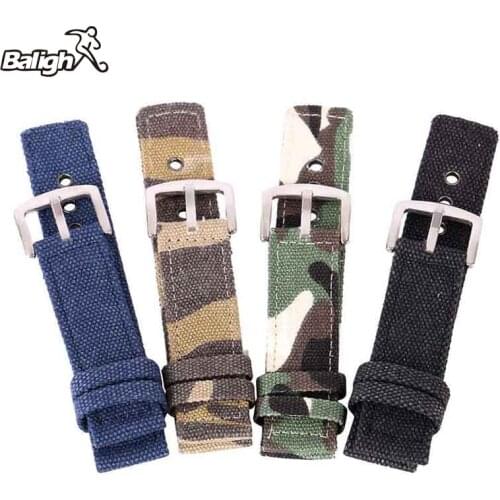 New 18mm 20mm 22mm 24mm Canvas Camouflage Watch Band Strap For Men Women Watches Belt Accessories Wrist Watch Bracelet