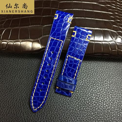 Handmade Crocodile Skin Watchbands Luxury Genuine Leather Belt Custom Universal Strap 20MM 21MM 22MM 24MM Alligator Watch Band