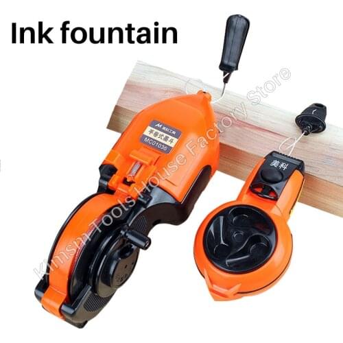 Manual Ink Fountain Ink Scribe For Woodworking Marking Tool Carpenter Automatic Rewind Ink Snap Line Scriber With 7m 15m Line