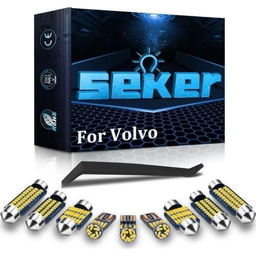 Seker For Volvo V40 V50 V60 V70 XC60 XC70 XC90 S40 S60 S70 S80 C30 C70 Canbus Interior LED Lights Inside Part Map Dome Lamp Bulb