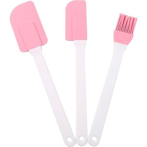 10 Sets Silicone Spatula Cream Scraper Sauce Basting Brush Oil Brushes Non Stick Mixing Batter Shovel Baking Tools Wholesale
