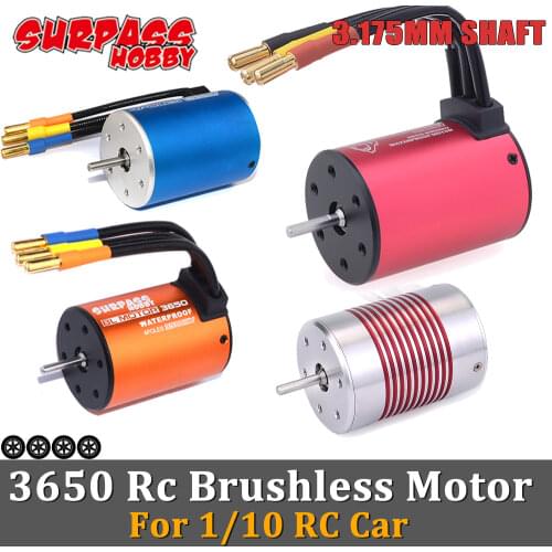Surpass Hobby KK Waterproof 3650 Brushless Motor 5200/5900/4300KV Brushless Motors 3.175mm Shaft for 1/10 RC Car Monster Truck