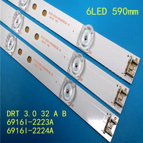 New 3 0PCS*6LED 590mm LED backlight strip bar compatible for LG 32LB561V UOT A B 32 INCH DRT 3.0 32 A B 6916l-2223A 6916l-2224A