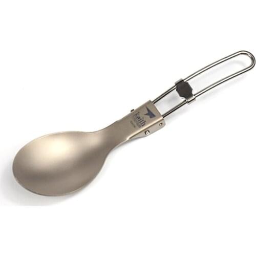 Titanium Utensil Titanium Spoon Kitchen Tableware Foldable Spoon Portable Camping Picnic Cutlery Only 18g Ultralight