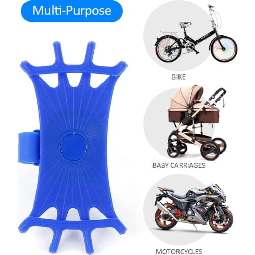 Universal Bicycle Mobile Phone Holder Motorcycle Mobile Phone Holder Bicycle GPS Clip Silicone Holder For IPhone Samsung Huawei