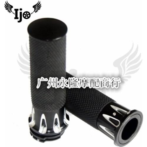Top quality CNC rubber Handle bar motorbike handlebar grips for Harley Davidson Dana XL883/1200 X48 throttle Refit handlebar