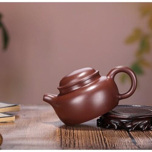 Yixing purple clay teapot raw ore purple Zhuni fisherman pot Kung Fu tea set teapot 230ml