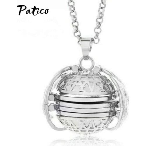 Women 925 Sterling Silver Magic 4 Photo Pendant Memory Floating Locket Album Box Necklaces Angel Wings Collares Collier Femme