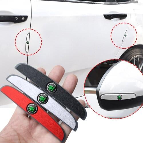 1Set Rubber Car Door Edge Corner Anti-Collision Strip Stickers Accessories For Skoda Octavia Rapid Fabia Kodiaq Karoq Superb