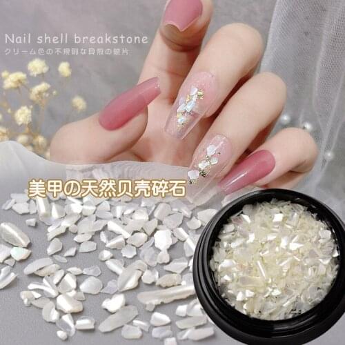 1 Box Shell Slice 3D Nail Art Decorations Mixed Crushed Stone Charm Manicure Design Accessories