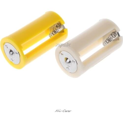 4PCS 3 AA To D Size Battery Holder Converter Adapter Switcher Plastic Case Box