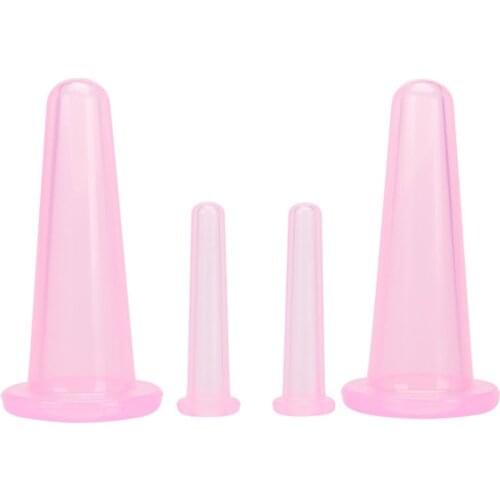 4PCS/SET Strong Suction Silicone Body Massager Vacuum Cupping Cups Anti Cellulite Vacuum Cupping Cup ONLENY