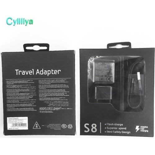 120pcs 2 in 1 Adaptive Fast Charger 9V Rapid Charging 1.2M Type- C Cable EU UK US Plug USB Home Wall Quick Travel Adapter Kit