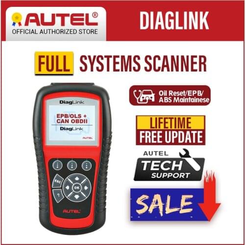 Autel Diaglink OBDII Diagnostic Tool All System OBD OBD2 Scanner DIY Auto Code Reader Automotive Tools as AUTEL MD802 PK MD805