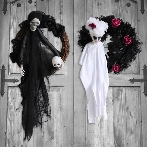 Halloween White Ghost Door Hanging Ghost Festival Horror Party Garland Ornaments HorrorHappy Halloween Party Decor For Home