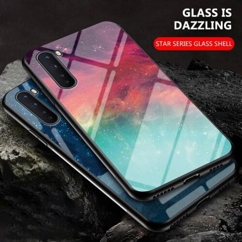 Starry Sky Series Phone Case For OnePlus Nord Tempered Glass Hard Back Cover For OnePlus 5 6 7 8 5T 6T 7T 8T Galaxy Cover Coque