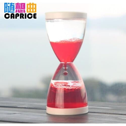 Capriccio mini oil Home Furnishing desktop decoration hourglass creative gift liquid water leaking oil plastic bubble time