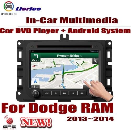 For Dodge RAM 2013-2014 Car Android GPS Navigation DVD Player Radio Stereo AMP BT USB SD AUX WIFI HD Screen Multimedia