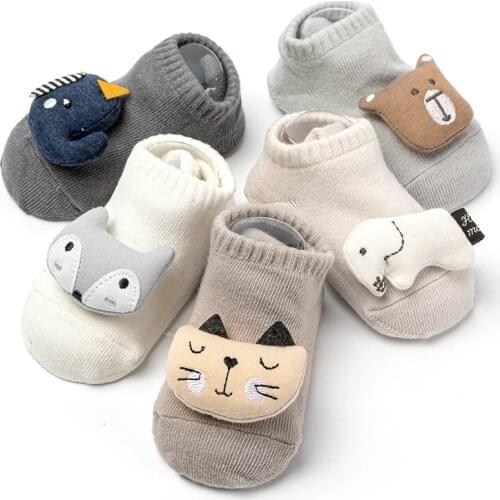Newborn Infants Anti Slip Socks Kids Toddler Spring Summer Children Boys Girls Cute Animal Invisible Ankle Sock Baby Accessories