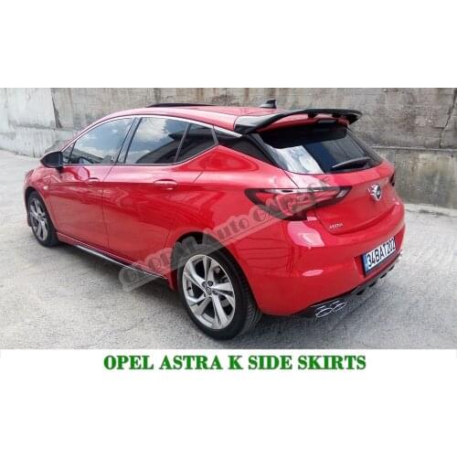 For Opel Astra K Side Skirt 2015-2019 Sill Trim Car Styling Auto Accessory Universal Spoiler Mud Flaps Lip Splitter Bumper Rack