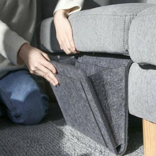 Felt Bedside Storage Bag Table Sofa TV Remote Control Hanging Organizer Anti-Slip Extra Large Bed Holder Pockets Home Storage