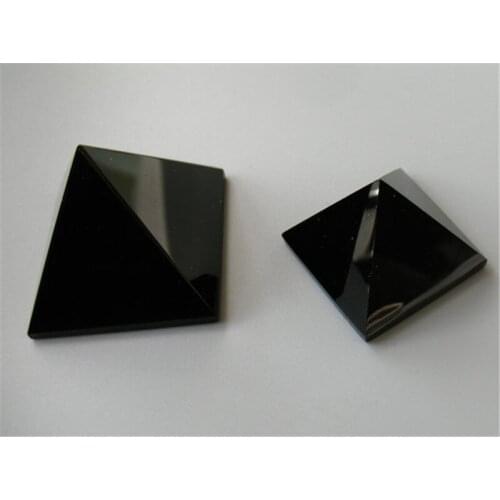 Hot sale 100% Black Obsidian Healing Pyramid Natural Mineral Triangled Crystal Point wholesale