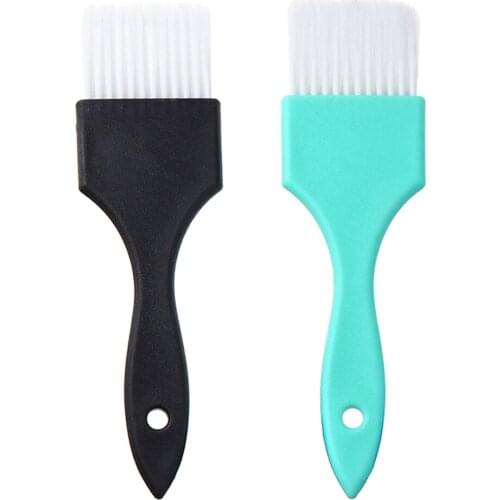 2x Barber Hair Dye Tint Brush Applicator for Bleach Perming Blue+Black Coloring Tool Hair Color Brush Hair Dye Brush