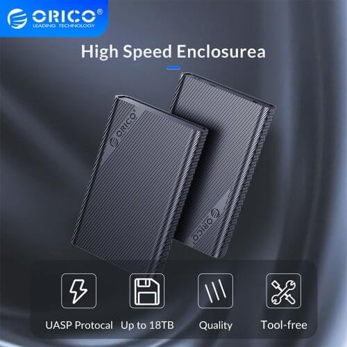 ORICO External Type-C hard disk box Enclosure USB 3.0 to SATA 3.0 Hard Drive Case for 2.5/3.5 HDD Box for 18TB Capacity Disk