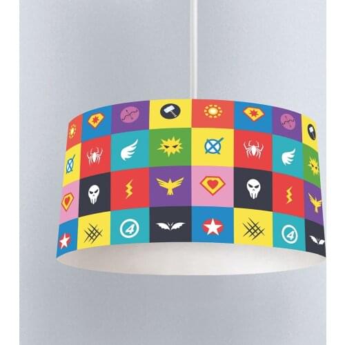 Lamp For Kids Bedrooms Light Chandelier for Living Room Childrens Room Colorful Super Hero Dark Blue Model 051