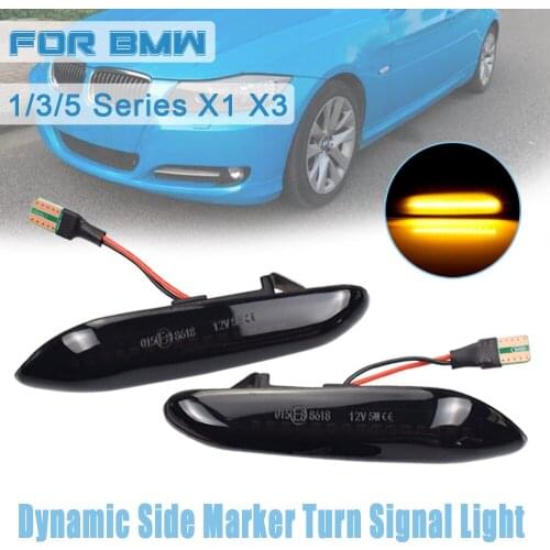 2pcs LED Side Marker Light Repeater Lamp For BMW E60 E61 E90 E91 E81 E83 E84 E88 E92 E93 E82 E46 1 3 5 Series X1 X3