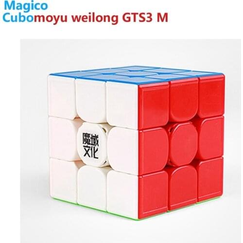 Gts3m moyu weilong gts v3 m 3x3x3 LM Magnetic Magic Cube Puzzle Professional GTS 3 M 3x3 GTS3 M Speed Educational Kid Gift Toys