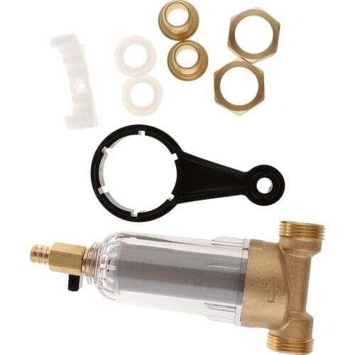 Micron Sediment Whole House Water Filter with Pressure Relief Button Outlet Port