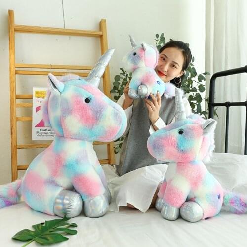 35cm Kawaii Soft Unicorn Plush Toy Kids Appease Sleeping Pillow Doll Animal Stuffed Plush Toy Birthday Gifts for Girls Children